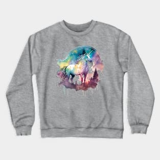 splashed colorful unicorn Crewneck Sweatshirt